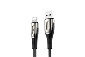 USB Kabel - Joyroom Sharp Series S-M411 USB-A / Lightning 3A Cable 1.2m with Charging Indicator - Black - S-M411-1,2m lightning black