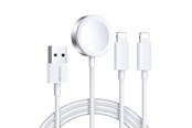 USB Kabel - Joyroom S-IW007 3-in-1 cable USB-A magnetic charger - Lightning 1.2m - white - S-IW007 White