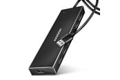 USB-Hubs - AXAGON SuperSpeed USB-A Flat Hub with 1 m Cable USB-Hubs - USB 3.2 - 7 - Schwarz - HUE-F7A