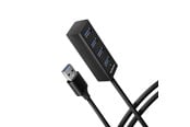 USB-Hubs - AXAGON SuperSpeed USB-A Mini Hub with 1.2 m Cable USB-Hubs - USB 3.2 - 4 - Schwarz - HUE-M1AL