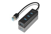 USB-Hubs - AXAGON USB-A 3.0 Hub with Micro USB Power Connector USB-Hubs - USB 3.2 - 4 - Schwarz - HUE-S2B