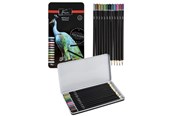 Utensilien zum Schreiben und Zeichnen - Creative Craft Group Crayons METALLIC 12 pcs in metal box - AR0207/GE