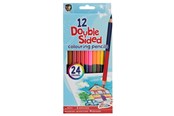 Utensilien zum Schreiben und Zeichnen - Hobby Mate Crayons 12 pcs. double = 24 colors - 150027