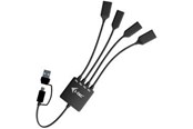 USB-Hubs - I-Tec - hub - USB-C/USB-A cable - 4 ports USB-Hubs - 4 - Schwarz - CACBLHUB2A2C