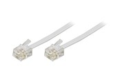 Netzwerk - Kabel - Deltaco DEL-161F - phone cable - 5 m - white - Weiß - 5m - DEL-161F