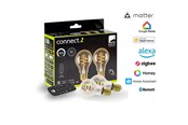 Smart-Home - EGLO E27 LED-Z MATTER A60 spiral CCT 7W 806lm amber 2-pack w/remote control - 110401