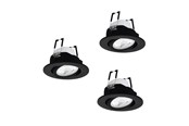 Smart-Home - EGLO SALICETO-Z dowlights Ø88 RGB/CCT 3X490lm, black - 902287