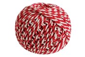 Hobby-Zubehör - SCANSEASON Cotton yarn gift ribbon red/white 40 meters - 444513