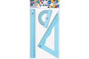 Hobby-Zubehör - CENTRUM Geometry set 30 cm. 3 pieces. Clear plastic - 80747