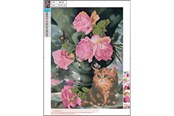 Hobby-Zubehör - CENTRUM Diamond Painting 30*40cm. Cat and flower - 89755