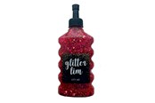 Hobby-Zubehör - Hobby Mate Glitter glue coarse glitter Red 177 ml. - Lim63