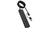 USB-Hubs - ICY BOX IB-HUB1737-C3 - hub - 7 ports USB-Hubs - 7 - Schwarz - 61065