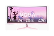Monitor - 34" Arozzi Nova 34″ Curved computer monitor - AZ-NO-34T2K165-PNK