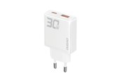 Handys - Adapter und Ladegeräte - Dudao GaN  A30EU 30W USB-A / USB-C Wall Charger - White - 6976625332793