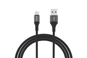 USB Kabel - Dudao L3ST USB-A - USB-C 5A Cable 1.2m Braided - Black - 6976625333035