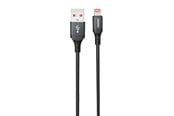 USB Kabel - Dudao 3A 30W L3SL USB-A - Lightning Cable Braided 1.2m - Black - 6976625333042