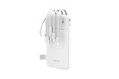Powerbank (Akku) - Dudao K11 10000mAh Powerbank with Built-in Cables - White - 10000 mAh - 6977196681860
