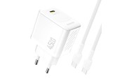 Handys - Adapter und Ladegeräte - Dudao  A28C 45W GaN Wall Charger + USB-C Cable - White - 6976625334261