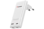 Handys - Adapter und Ladegeräte - Verbatim Fold 'n' Go GaN Charger 65W EU plug White - 32355
