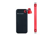 SSD - Verbatim Pocket SSD - 256GB - USB 3.2 Gen 2 - Schwarz / Rot - 32417