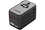 Handys - Adapter und Ladegeräte - Verbatim Charge 'n' Travel 170W Universal Travel Adapter - Black - 30190