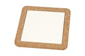 Kunst & Handwerk Ausstattung - Creativ Company - Porcelain Coaster with Cork Frame - 556521