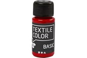 Utensilien zum Schreiben und Zeichnen - Creativ Company - Textile Color Semi-opaque Textile Paint - Red 50ml - 34202