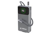 Powerbank (Akku) - Dudao K31 Pro 45W 20000mAh Power Bank with Built-in Retractable USB-C Cable - Gray Powerbank (Akku) - Grau - 20000 mAh - 6977196682010