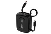Powerbank (Akku) - Dudao K32 Powerbank 22.5W 10000 mAh with Built-in USB-C/ Lightning Cable - Black - 10000 mAh - 6977196682027