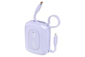 Powerbank (Akku) - Dudao K32 22.5W 10000 mAh Powerbank with Built-in USB-C/ Lightning Cable - Purple - 10000 mAh - 6977196682041