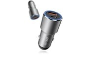 Handys - Adapter und Ladegeräte - Dudao USB / USB Car Charger Type C Power Delivery Quick Charge 22.5 W Gray (R4PQ) - 6970379616857