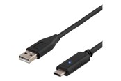 USB Kabel - Deltaco - USB-C cable - USB to 24 pin USB-C - 1 m - USBC-1004-K
