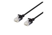 Netzwerk - Kabel - Deltaco patch cable - 50 cm - black - Schwarz - 0.5m - UUTP-1017