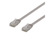 Netzwerk - Kabel - Deltaco patch cable - 50 cm - grey - Grau - 0.5m - TP-60-FL