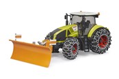 Spielzeugauto - Bruder Claas Axion 950 with snow chains and plow blade - BR3018