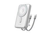 Powerbank (Akku) - Dudao K29 10000mAh PD 20W MagSafe Powerbank with Metal Case Stand and Built-in USB-C/ Lightning Cables - Silver Powerbank (Akku) - silber - 10000 mAh - 6977196680252