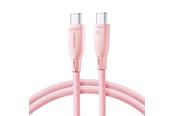 USB Kabel - Joyroom Multi-Color Series S-A34 USB-C / USB-C PD 60W 1m Cable - Pink - 6941237110176