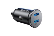 Handys - Adapter und Ladegeräte - Joyroom  JR-CCN06 30W 2x USB-C mini car charger metal - black - 6941237112071