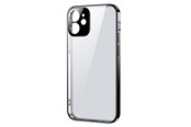 Handys - Cover & Cases - Joyroom New Beauty Series ultra thin case with electroplated frame for iPhone 12 Pro black (JR-BP743) - 6941237131287