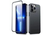 Handys - Cover & Cases - Joyroom 360 Full Case front and back cover for iPhone 13 Pro + tempered glass screen protector black (JR-BP935 black) - 6941237161581
