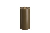 Einrichtung - Moods & More LED pillar candle - Melted Dark sand - 99x200 mm - M31-DS099200