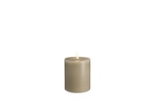 Einrichtung - Moods & More LED pillar candle - Melted Kit grey - 74x100 mm - M31-KG074100