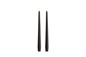 Einrichtung - Moods & More LED taper candle - Slim - Charcoal - 23x300 mm - 2 pcs - M50-CC023300