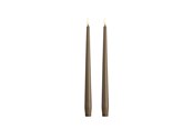 Einrichtung - Moods & More LED taper candle - Slim - Dark sand - 23x300 mm - 2 pcs - M50-DS023300