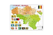 Puzzle - Selecta Play Larsen Jigsaw Puzzle Map Belgium 48 pcs. 2D Puzzles - LA-K59-V1