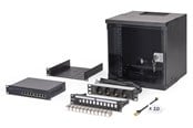Rack-Gehäuse - DIGITUS DN-49101-SET - 10" Network Bundle | 6U Cabinet + Switch + Patch Panel | Unmounted - DN-49101-SET