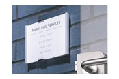 Konferenz und Präsentation - DURABLE Türschild mit modernem Alurahmen und Kartoneinlage. Zum Anschrauben, inkl. Montageset. - 480123