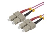 Netzwerk - Kabel - Deltaco patch cable - 0.5 m - pink - Rosa - 0.5m - SCSC-05-OM4