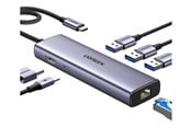 USB-Hubs - UGREEN - hub - 6-in-1 USB C 4K - 6 ports USB-Hubs - 6 - Grau - 15598