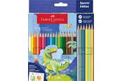 Utensilien zum Schreiben und Zeichnen - Faber-Castell Buntstift Classic Dino 18+6 Kartonetui - 111222